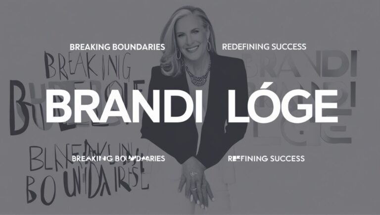 Image representing brandi loge with elements symbolizing breaking boundaries and redefining success.