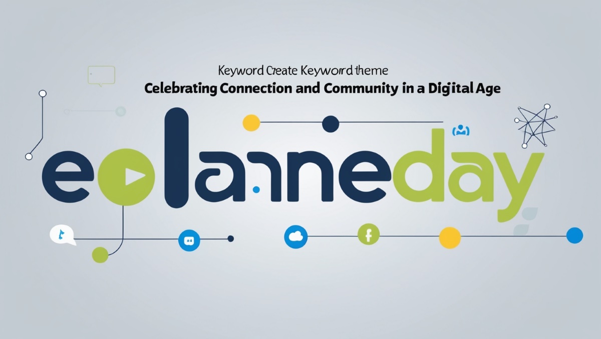 Image representing eolaneday, highlighting themes of connection and community in the digital age with abstract technology-related elements.