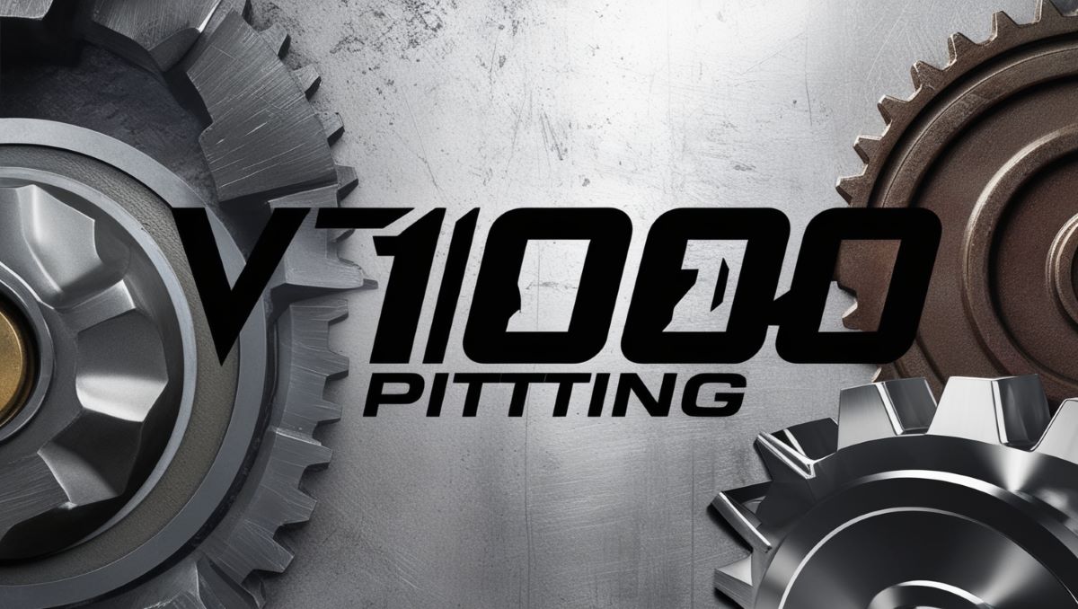 Image featuring the text 'VT1000 Pitting' prominently displayed, surrounded by visuals representing durability, metal surfaces, and wear resistance in an industrial style.